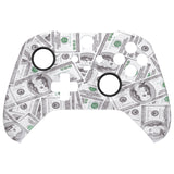 eXtremeRate The $100 Cash Money Faceplate Cover, Soft Touch Front Housing Shell Case Replacement Kit for Xbox One Elite Series 2 Controller Model 1797 and Core Model 1797 and Core Model 1797 - Thumbstick Accent Rings Included - ELS210