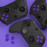 eXtremeRate Three-Purple & Clear ABXY Action Buttons with Classic Symbols for Xbox Series X & S Controller & Xbox One S/X & Xbox One Elite V1/V2 Controller - JDX3M013