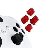 eXtremeRate Three-Carmine Red & Clear ABXY Action Buttons with Classic Symbols for Xbox Series X & S Controller & Xbox One S/X & Xbox One Elite V1/V2 Controller - JDX3M011