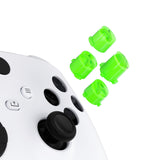 eXtremeRate Three-Carmine Green & Clear ABXY Action Buttons with Classic Symbols for Xbox Series X & S Controller & Xbox One S/X & Xbox One Elite V1/V2 Controller - JDX3M014