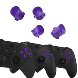 eXtremeRate Three-Purple & Clear ABXY Action Buttons with Classic Symbols for Xbox Series X & S Controller & Xbox One S/X & Xbox One Elite V1/V2 Controller - JDX3M013