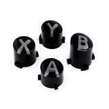 eXtremeRate Three-Tone Black & Clear & Classic Gray ABXY Action Buttons with Classic Symbols for Xbox Series X & S Controller & Xbox One S/X & Xbox One Elite V1/V2 Controller - JDX3M019