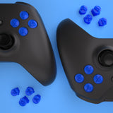 eXtremeRate Three-Tone Blue & Clear ABXY Action Buttons with Classic Symbols for Xbox Series X & S Controller & Xbox One S/X & Xbox One Elite V1/V2 Controller - JDX3M012