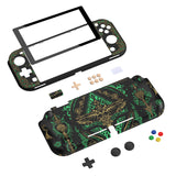 PlayVital ZealProtect Protective Case for Nintendo Switch Lite, Hard Shell Ergonomic Grip Cover for Switch Lite w/Screen Protector & Thumb Grip Caps & Button Caps - Totem of Kingdom - PSLYR002