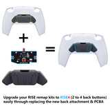 eXtremeRate Turn RISE to RISE4 Kit – Redesigned Classic Gray K1 K2 K3 K4 Back Buttons Housing & Remap PCB Board for PS5 Controller eXtremeRate RISE & RISE4 Remap kit - Controller & Other RISE Accessories NOT Included - VPFM5009P