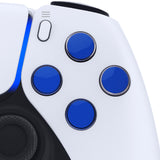 eXtremeRate Two-Tone Blue & Clear Custom Dpad Action Buttons Replacement No Letter Imprint D-pad Face Buttons Compatible with ps5 Controller - JPFG005