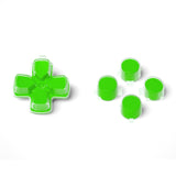 eXtremeRate Two-Tone Green & Clear Custom Dpad Action Buttons Replacement No Letter Imprint D-pad Face Buttons Compatible with ps5 Controller - JPFG007