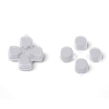 eXtremeRate Two-Tone New Hope Gray & Clear Custom Dpad Action Buttons Replacement No Letter Imprint D-pad Face Buttons Compatible with ps5 Controller - JPFG008