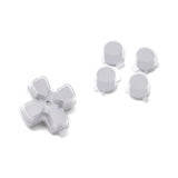 eXtremeRate Two-Tone New Hope Gray & Clear Custom Dpad Action Buttons Replacement No Letter Imprint D-pad Face Buttons Compatible with ps5 Controller - JPFG008