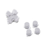 eXtremeRate Two-Tone New Hope Gray & Clear Custom Dpad Action Buttons Replacement No Letter Imprint D-pad Face Buttons Compatible with ps5 Controller - JPFG008