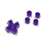 eXtremeRate Two-Tone Purple & Clear Custom Dpad Action Buttons Replacement No Letter Imprint D-pad Face Buttons Compatible with ps5 Controller - JPFG006