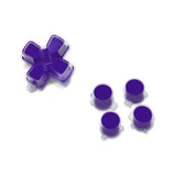 eXtremeRate Two-Tone Purple & Clear Custom Dpad Action Buttons Replacement No Letter Imprint D-pad Face Buttons Compatible with ps5 Controller - JPFG006