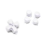 eXtremeRate Two-Tone Robot White & Clear Custom Dpad Action Buttons Replacement No Letter Imprint D-pad Face Buttons Compatible with ps5 Controller - JPFG009