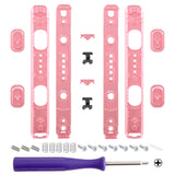 eXtremeRate Cherry Pink Replacement shell for NS Switch Joycon Strap, Custom Joy-Con Wrist Strap Housing Buttons for NS Switch - 2 Pack - UEM509