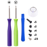 eXtremeRate Clear Blue DIY Housing Shell for NS Switch Console, Replacement Faceplate Front Frame for NS Switch Console with Volume Up Down Power Buttons - Console NOT Included - VEP317