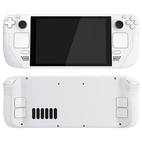 eXtremeRate Replacement White Full Set Shell with Buttons for Steam Deck LCD - QESDP001