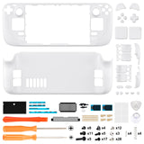eXtremeRate Replacement White Full Set Shell with Buttons for Steam Deck Console - QESDP001