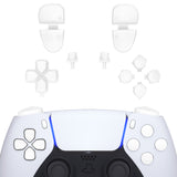 eXtremeRate Replacement D-pad R1 L1 R2 L2 Triggers Share Options Face Buttons, White Full Set Buttons Compatible with ps5 Controller BDM-030 - Controller NOT Included - JPF1008G3