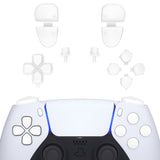 eXtremeRate Replacement D-pad R1 L1 R2 L2 Triggers Share Options Face Buttons, White Full Set Buttons Compatible with ps5 Controller BDM-030 - Controller NOT Included - JPF1008G3