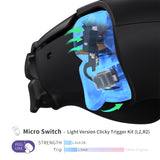 eXtremeRate Light Version Whole Clicky Kit for PS5 Controller Shoulder Face Dpad Buttons, Custom Micro Switch Clicky Hair Trigger Kit and Tactile Face Buttons Mouse Click for PS5 Controller BDM-030 - PFMD013