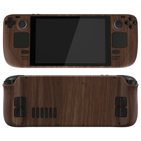 eXtremeRate Replacement Wood Grain Full Set Shell with Buttons for Steam Deck Console - QESDS001