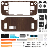 eXtremeRate Replacement Wood Grain Full Set Shell with Buttons for Steam Deck Console - QESDS001