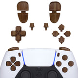 eXtremeRate Replacement D-pad R1 L1 R2 L2 Triggers Share Options Face Buttons, Wood Grain Full Set Buttons Compatible with ps5 Controller BDM-030/040 - Controller NOT Included - JPF9001G3
