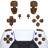 eXtremeRate Replacement D-pad R1 L1 R2 L2 Triggers Share Options Face Buttons, Wood Grain Full Set Buttons Compatible with ps5 Controller BDM-030/040/050 - Controller NOT Included - JPF9001G3