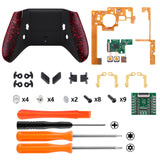 eXtremeRate Textured Red Lofty Remappable Remap & Trigger Stop Kit, Redesigned Back Shell & Side Rails & Back Buttons & Trigger Lock for Xbox One S X Controller 1708 - X1RM004