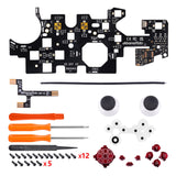 eXtremeRate Multi-Colors Luminated Dpad Thumbsticks Start Back Sync ABXY Buttons for Xbox Series X / S Controller, Scarlet Red Buttons DTF LED Kit for Xbox Core Controller - X3LED05