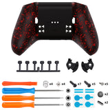 eXtremeRate Replacement Bottom Shell Case for Xbox Elite Series 2 Controller, Custom Textured Red Back Housing Shell Cover for Xbox Elite Series 2 Core Wireless Controller Model 1797 - WITHOUT Controller  - XDHE2P006