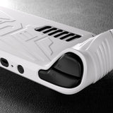 PlayVital Armor Series Protective Case for Steam Deck, Soft Cover Silicone Protector for Steam Deck with Back Button Enhancement Designed & Thumb Grips Caps - White - XFSDP002