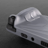 PlayVital Armor Series Protective Case for Steam Deck, Soft Cover Silicone Protector for Steam Deck with Back Button Enhancement Designed & Thumb Grips Caps - Clear White - XFSDP003