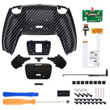 eXtremeRate Remappable RISE V3 Remap Kit for PS5 Controller BDM-030/040/050 - Graphite Carbon Fiber - XPFS2002G4