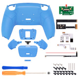 eXtremeRate Starlight Blue Grip Back Paddles Remappable Rise 2.0 Remap Kit for PS5 Controller, Upgrade Board & Redesigned Back Shell & Back Buttons Attachment for PS5 Controller - Controller NOT Included - XPFU6006