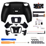 eXtremeRate Textured Black Remappable RISE4 Remap Kit for PS5 Controller BDM 010 & BDM 020, Upgrade Board & Redesigned Back Shell & 4 Back Buttons for PS5 Controller - Controller NOT Included - YPFP3002