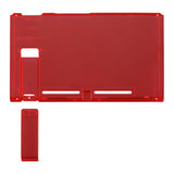 eXtremeRate Transparent Clear Red Console Back Plate DIY Replacement Housing Shell Case with Kickstand for Nintendo Switch Console - ZM502