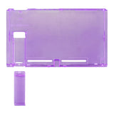 eXtremeRate Clear Atomic Purple Console Back Plate DIY Replacement Housing Shell Case with Kickstand for Nintendo Switch Console - ZM505