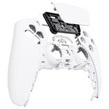 eXtremeRate White Touchpad Front Housing Shell Compatible with ps5 Controller BDM-010/020/030/040, DIY Replacement Shell Custom Touch Pad Cover Faceplate Compatible with ps5 Controller - ZPFP3008G3