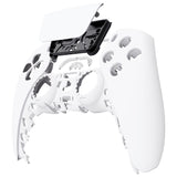 eXtremeRate White Touchpad Front Housing Shell Compatible with ps5 Controller BDM-010/020/030/040, DIY Replacement Shell Custom Touch Pad Cover Faceplate Compatible with ps5 Controller - ZPFP3008G3