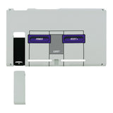 eXtremeRate Classics SNES Style Console Back Plate DIY Replacement Housing Shell Case with Kickstand for Nintendo Switch Console - ZT103