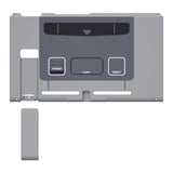 eXtremeRate SFC SNES Classic EU Style Console Back Plate DIY Replacement Housing Shell Case with Kickstand for Nintendo Switch Console - ZT106