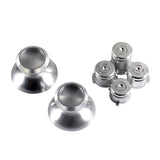 eXtremeRate Metal Silver Alumium Alloy Thumbsticks Bullet ABXY Mod Buttons Replacement Parts for Xbox One Standard, Xbox One Elite, Xbox One S/X Controller - ZXOJ0302