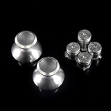 eXtremeRate Metal Silver Alumium Alloy Thumbsticks Bullet ABXY Mod Buttons Replacement Parts for Xbox One Standard, Xbox One Elite, Xbox One S/X Controller - ZXOJ0302