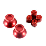 eXtremeRate Metal Red Alumium Alloy Thumbsticks Bullet ABXY Mod Buttons Replacement Parts for Xbox One Standard, Xbox One Elite, Xbox One S/X Controller - ZXOJ0303
