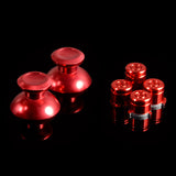 eXtremeRate Metal Red Alumium Alloy Thumbsticks Bullet ABXY Mod Buttons Replacement Parts for Xbox One Standard, Xbox One Elite, Xbox One S/X Controller - ZXOJ0303
