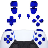 eXtremeRate Replacement D-pad R1 L1 R2 L2 Triggers Share Options Face Buttons, Chrome Blue Full Set Buttons Compatible with ps5 Controller BDM-030/040/050 - Controller NOT Included - JPF2004G3