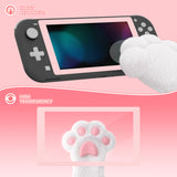 eXtremeRate 2 Pack Peach Blossoms Pink Border Transparent HD Saver Protector Film, Tempered Glass Screen Protector for Nintendo Switch Lite [Anti-Scratch, Anti-Fingerprint, Shatterproof, Bubble-Free] - HL706