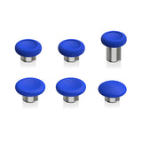 eXtremeRate 6 in 1 Metal Replacement Thumbsticks for Xbox Elite Series 2 Controller, Blue & Metallic Silver Swappable Magnetic Analog Stick Joystick Caps for Xbox Elite 2 Core Controller (Model 1797) - IL805