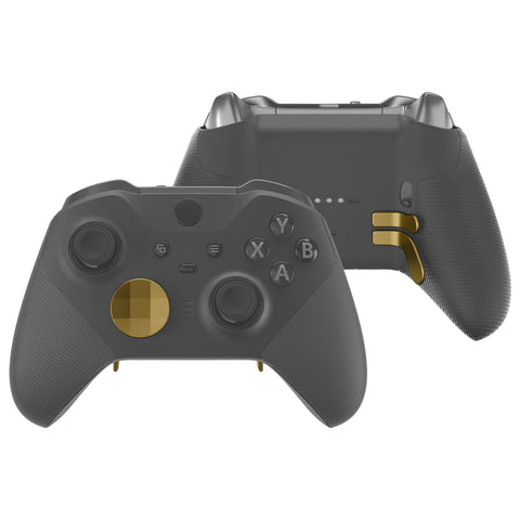 eXtremeRate 6 in 1 Metallic Hero Gold Replacement Magnetic Stainless Steel Back Paddles For Xbox Elite & Elite Series 2 Controller - IL503